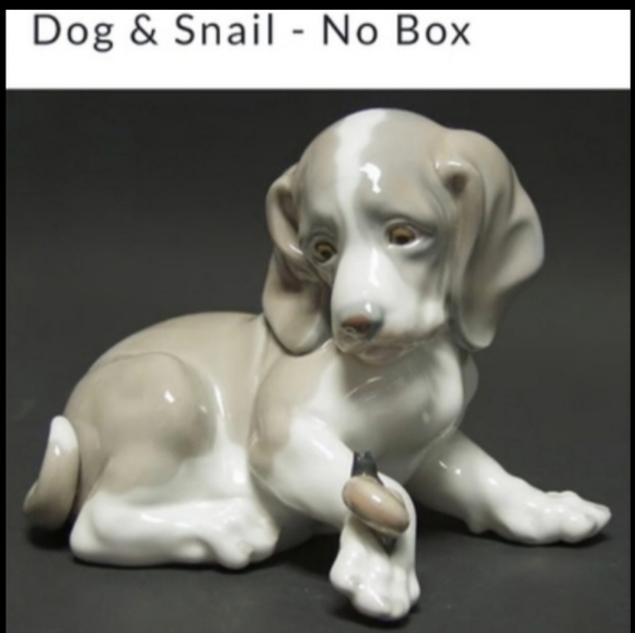 👉*MINT VTG* LLADRO PUPPY DOG WITH SNAIL FIGURE #1139 ~PORCELAIN ~EXCELLENT - Picture 15 of 15